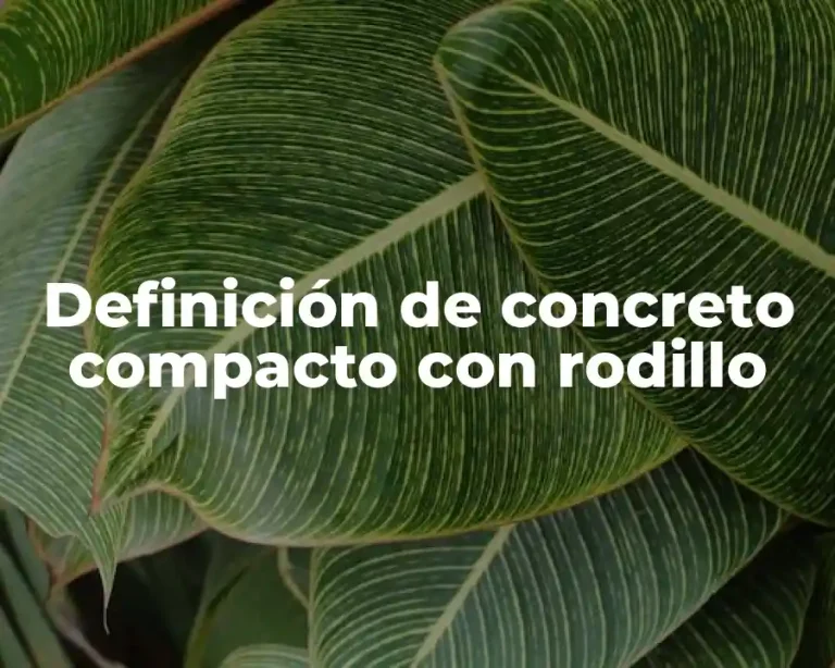 Definición de concreto compacto con rodillo