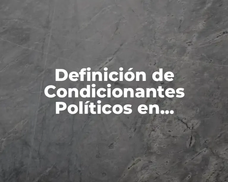Definición de Condicionantes Políticos en Arquitectura