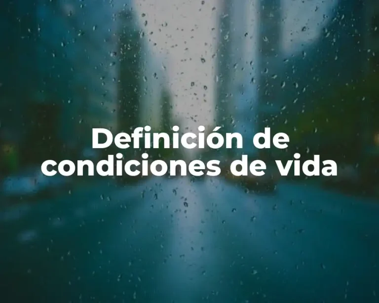 Definición de condiciones de vida