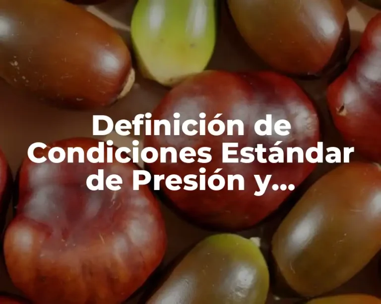 Definición de Condiciones Estándar de Presión y Temperatura