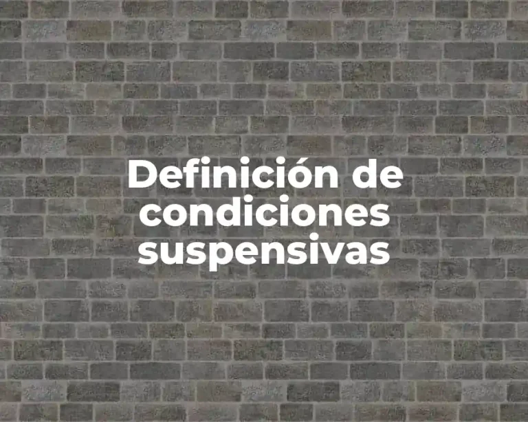 Definición de condiciones suspensivas