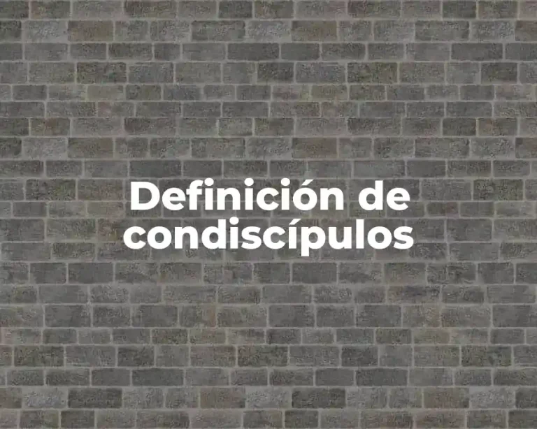 Definición de condiscípulos