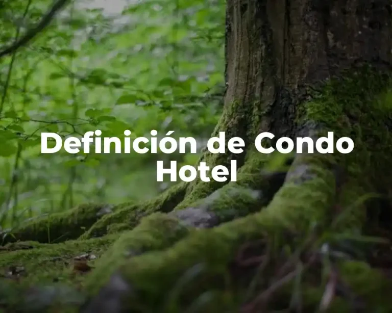 Definición de Condo Hotel