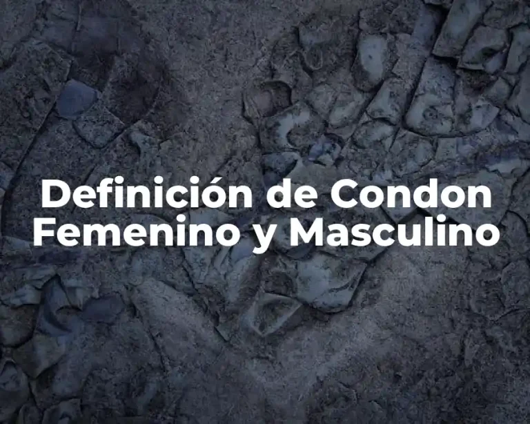 Definición de Condon Femenino y Masculino