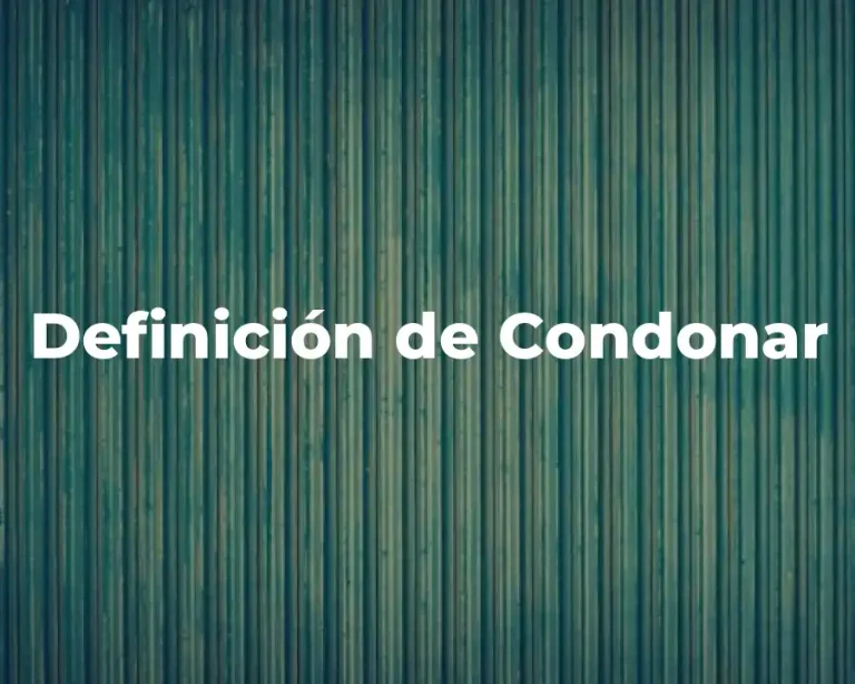 Definición de Condonar