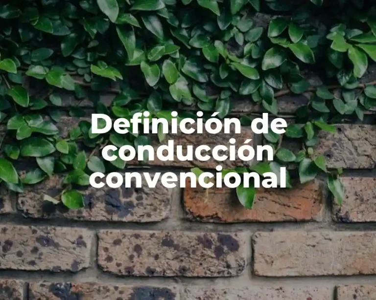 Definición de conducción convencional