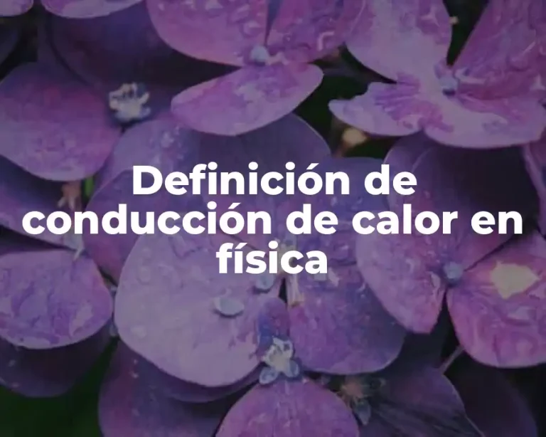 Definición de conducción de calor en física