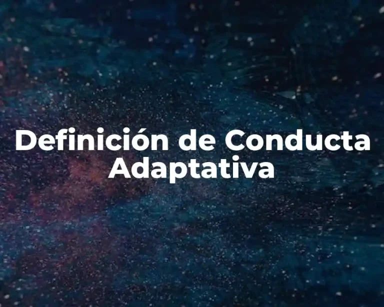 Definición de Conducta Adaptativa