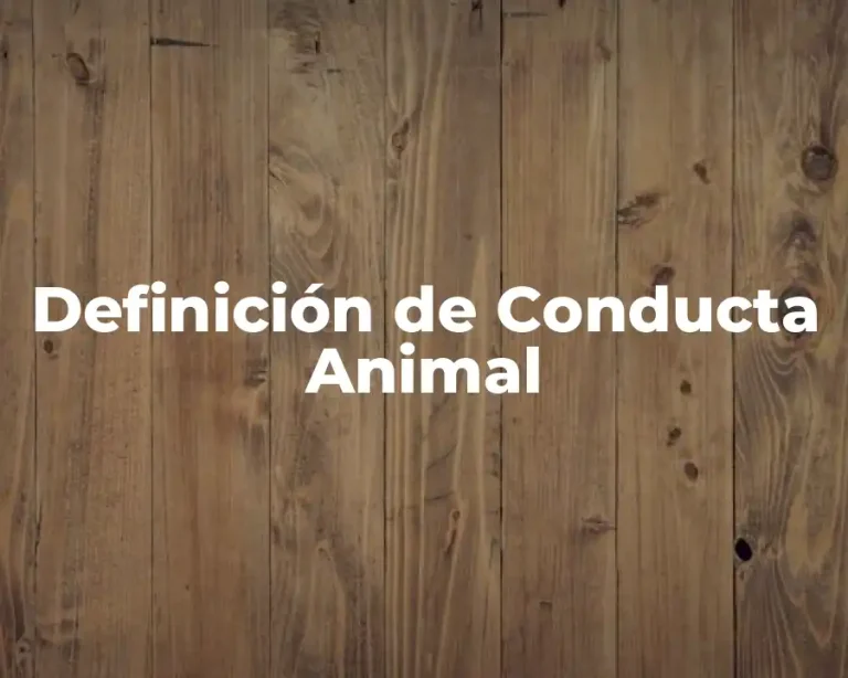 Definición de Conducta Animal