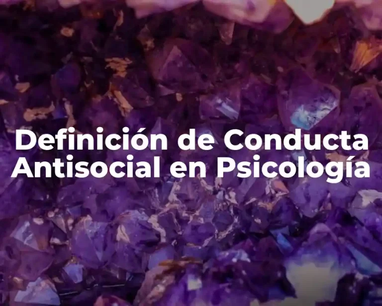 Definición de Conducta Antisocial en Psicología