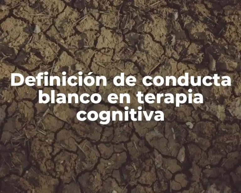 Definición de conducta blanco en terapia cognitiva