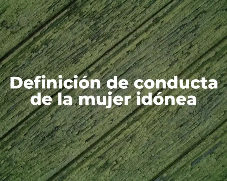 Definición de conducta de la mujer idónea