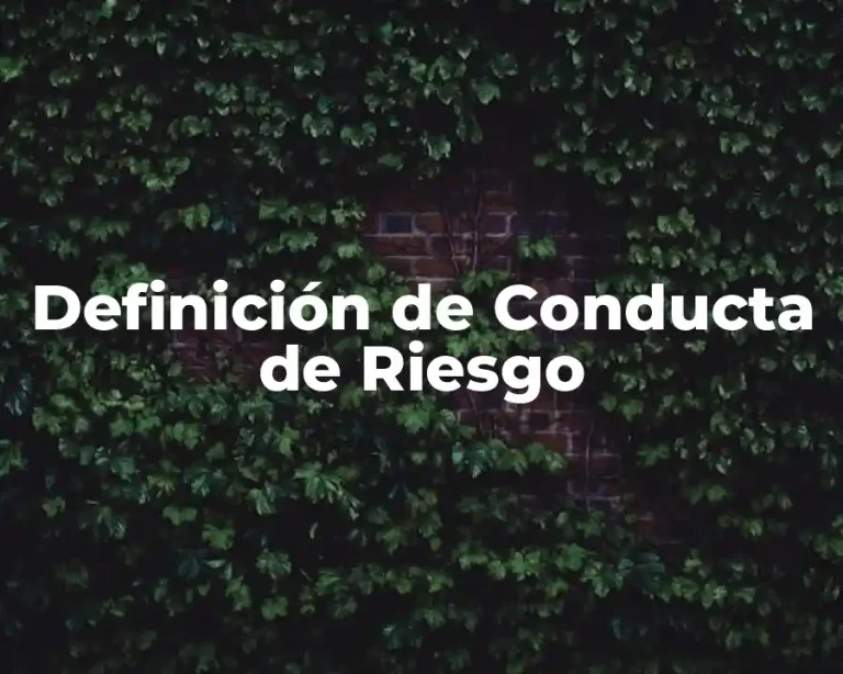 Definición de Conducta de Riesgo