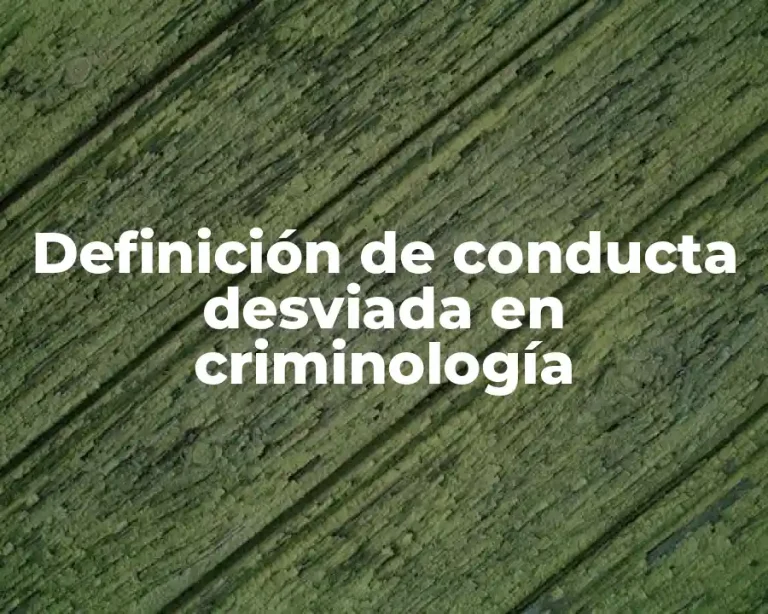 Definición de conducta desviada en criminología