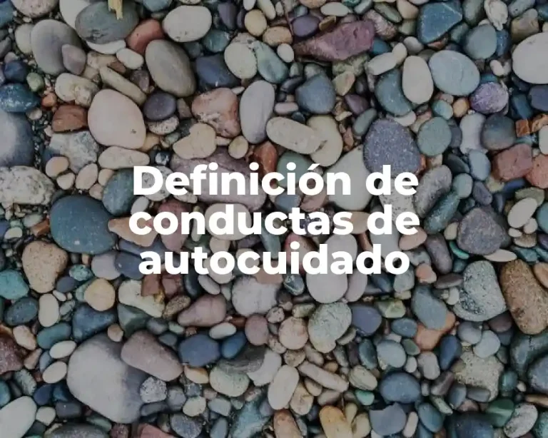 Definición de conductas de autocuidado