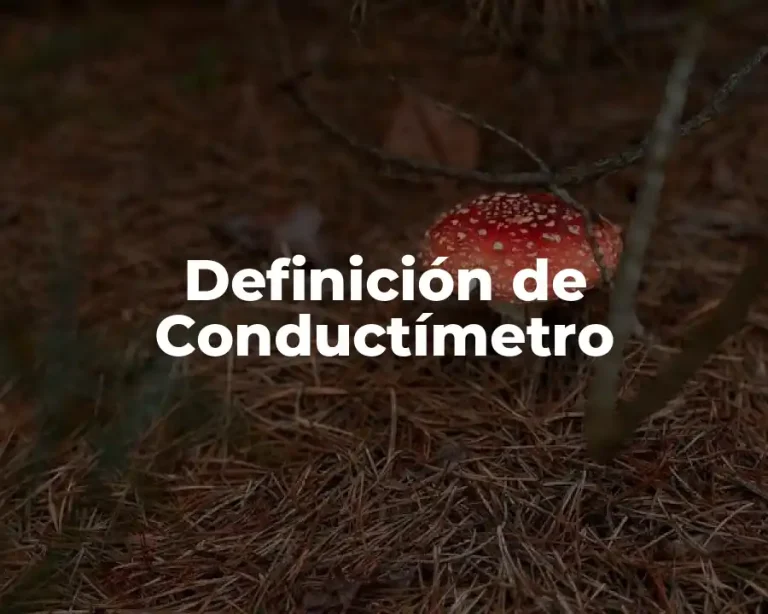 Definición de Conductímetro