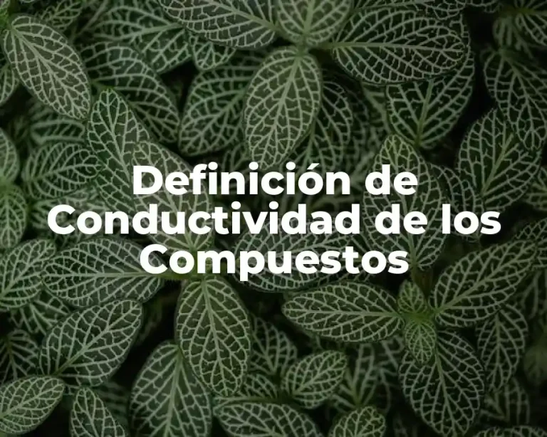 Definición de Conductividad de los Compuestos
