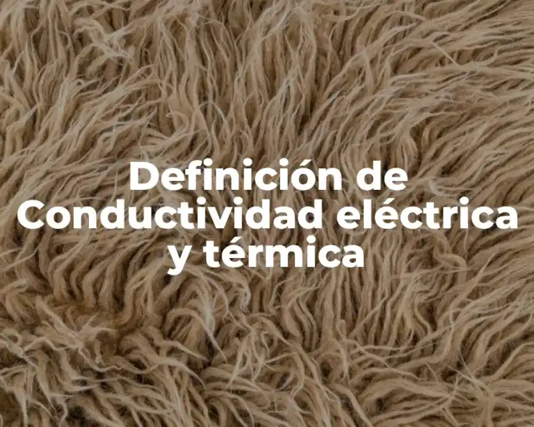 Definición de Conductividad eléctrica y térmica