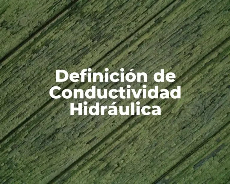Definición de Conductividad Hidráulica