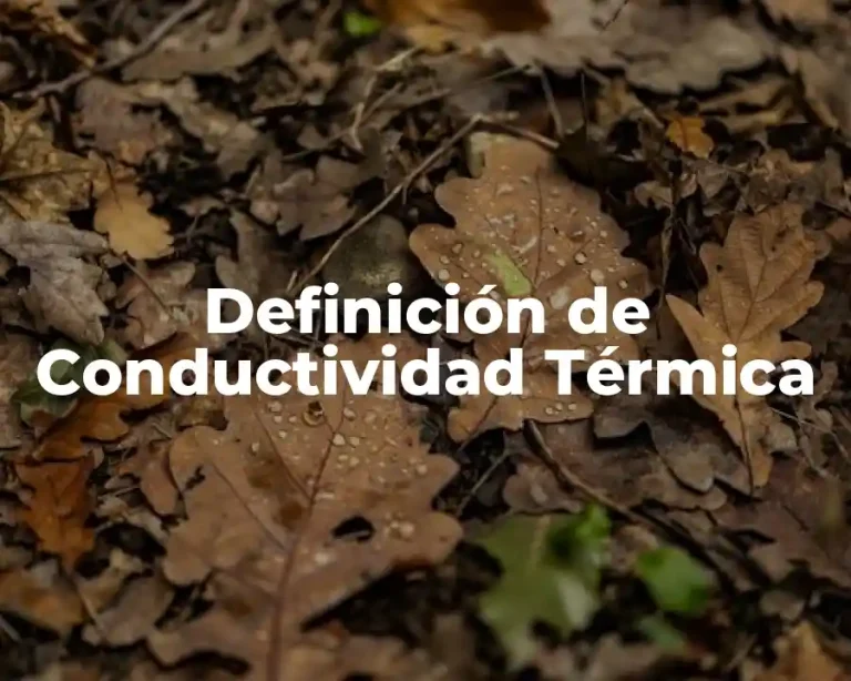 Definición de Conductividad Térmica