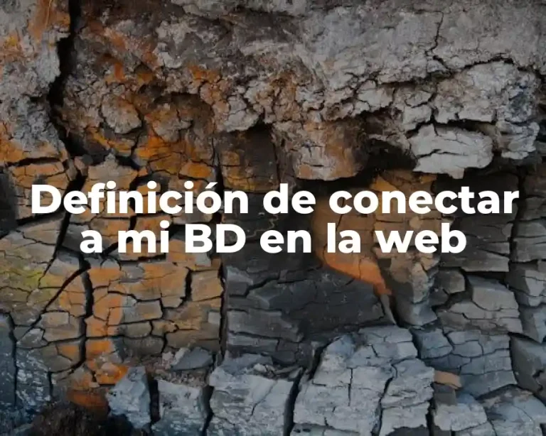 Definición de conectar a mi BD en la web