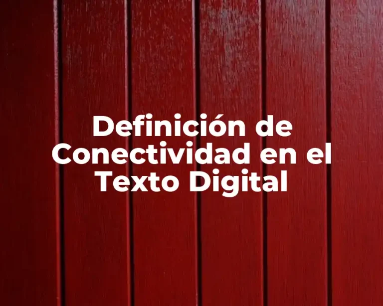 Definición de Conectividad en el Texto Digital