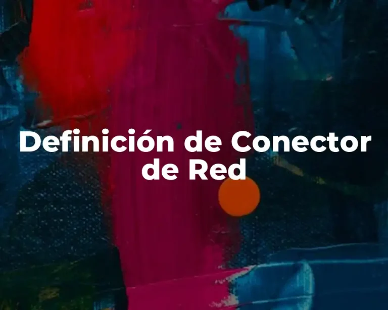 Definición de Conector de Red