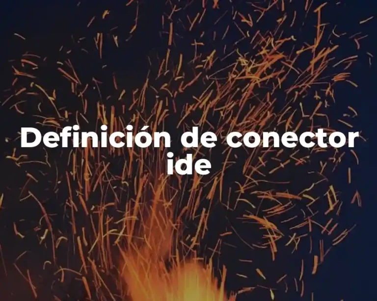 Definición de conector ide