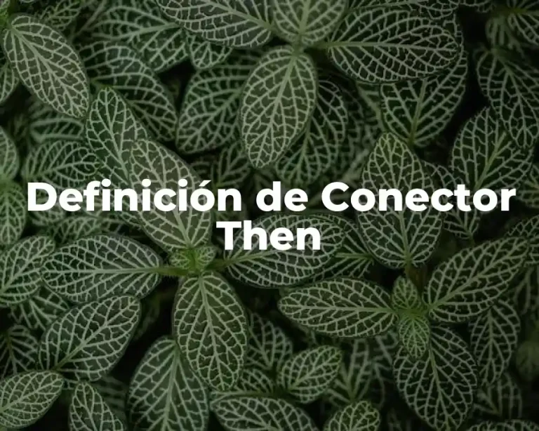 Definición de Conector Then