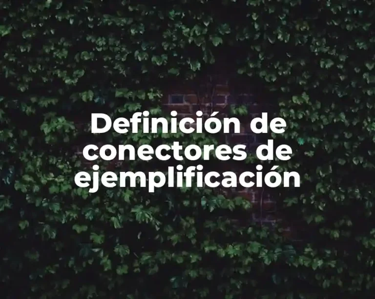 Definición de conectores de ejemplificación