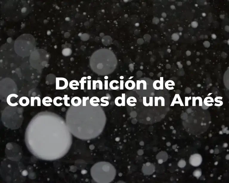 Definición de Conectores de un Arnés