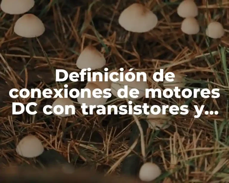 Definición de conexiones de motores DC con transistores y MOSFET