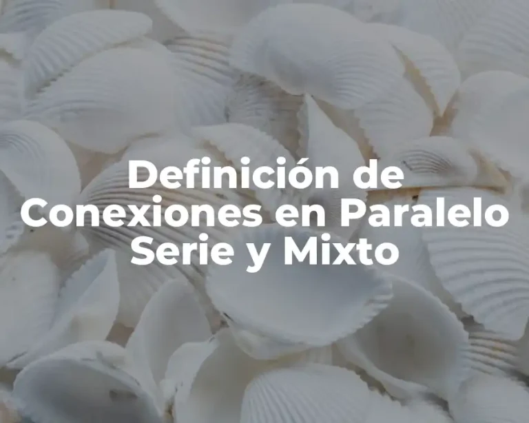 Definición de Conexiones en Paralelo Serie y Mixto