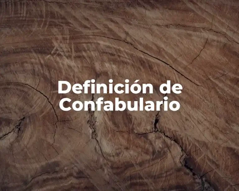 Definición de Confabulario