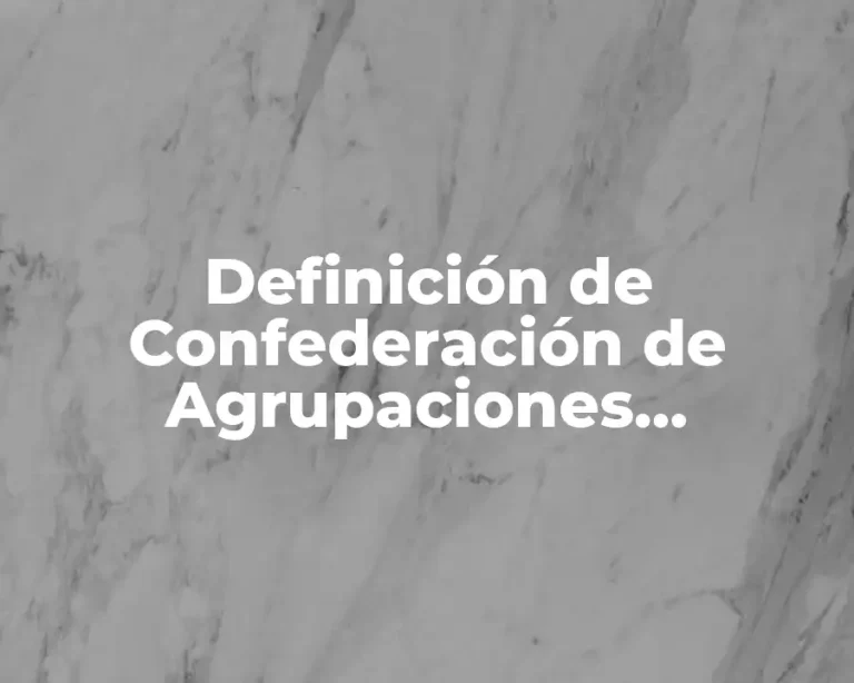 Definición de Confederación de Agrupaciones Sindicales CONASIM