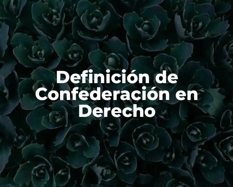 Definición de Confederación en Derecho