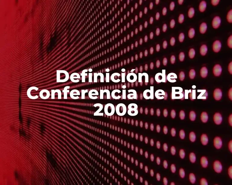 Definición de Conferencia de Briz 2008