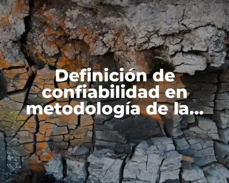 Definición de confiabilidad en metodología de la investigación