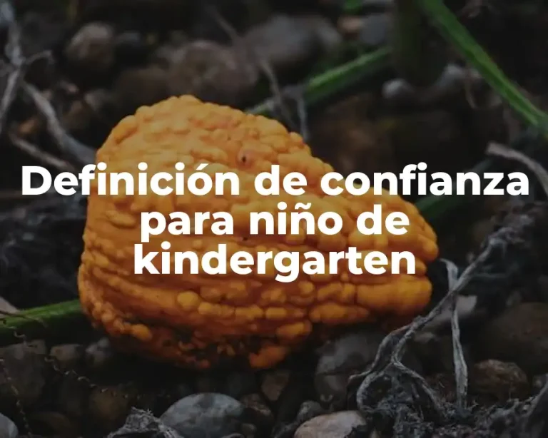 Definición de confianza para niño de kindergarten