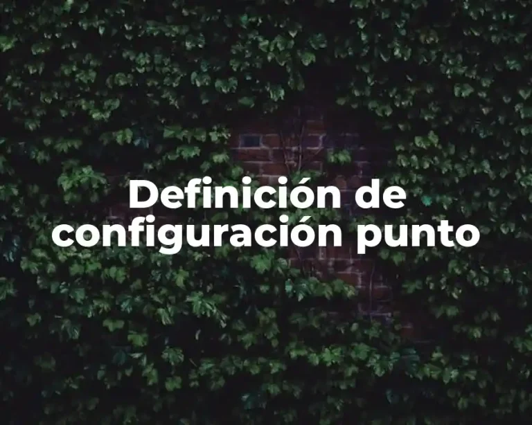 Definición de configuración punto