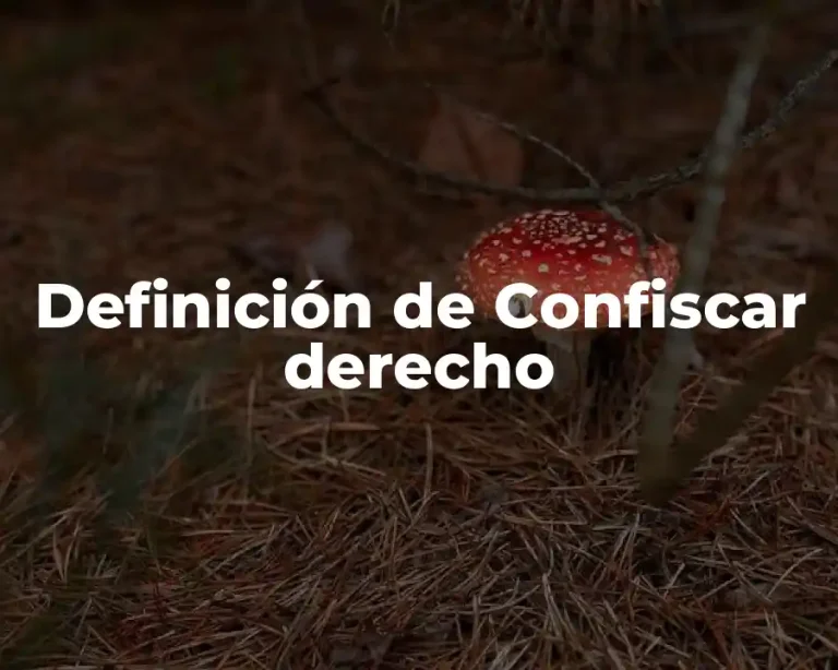 Definición de Confiscar derecho