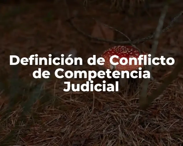 Definición de Conflicto de Competencia Judicial