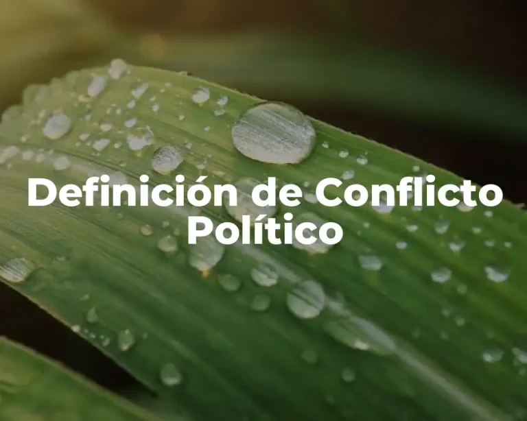 Definición de Conflicto Político