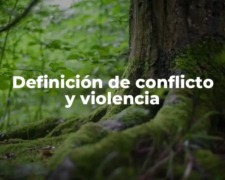 Definición de conflicto y violencia