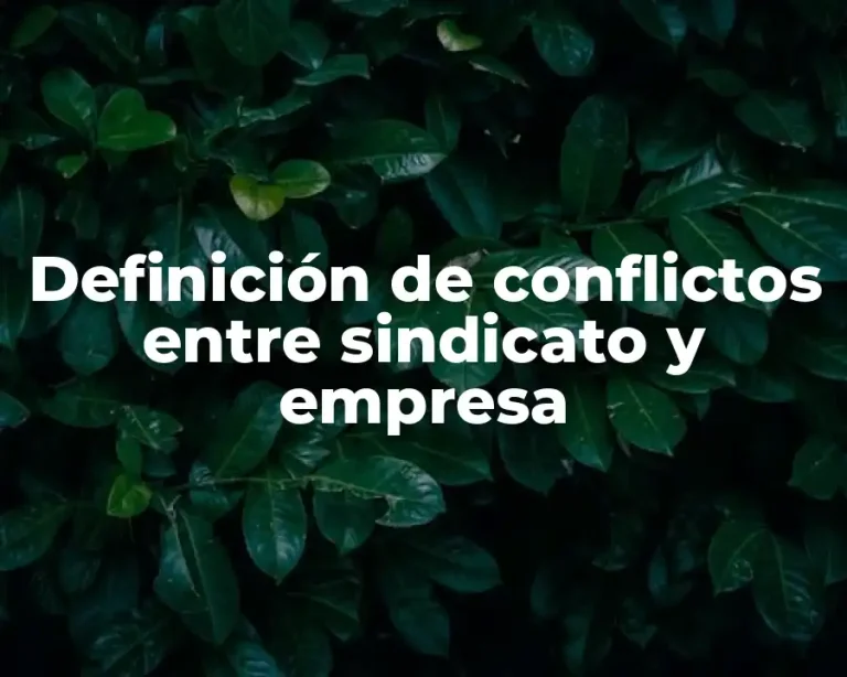 Definición de conflictos entre sindicato y empresa