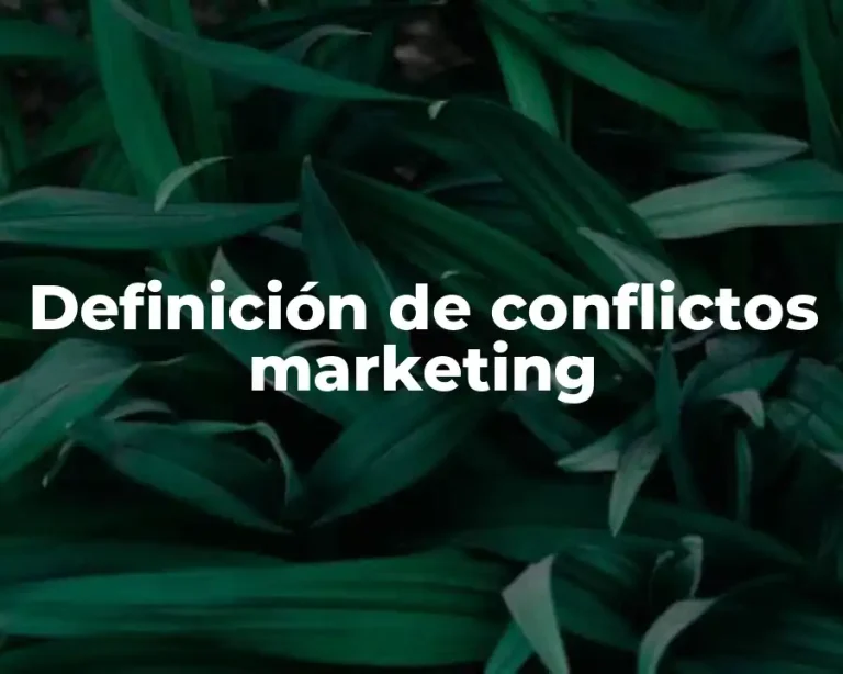 Definición de conflictos marketing