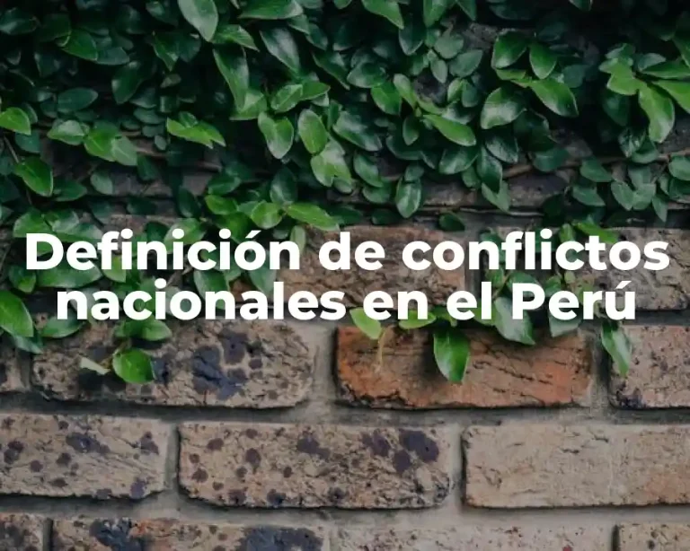 Definición de conflictos nacionales en el Perú