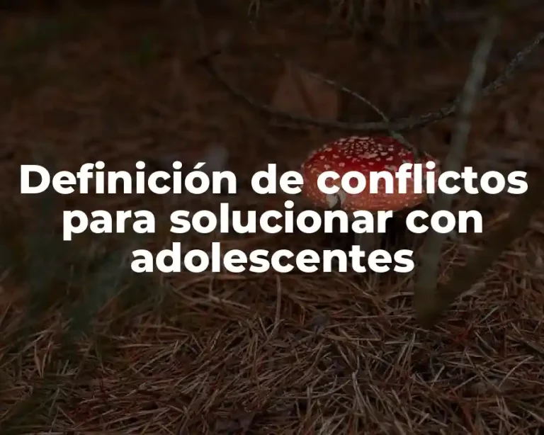 Definición de conflictos para solucionar con adolescentes