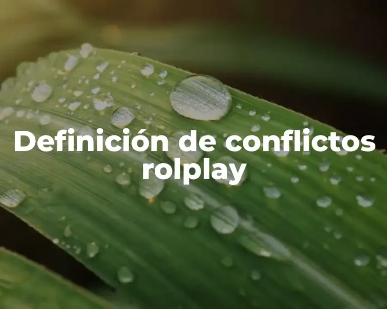 Definición de conflictos rolplay
