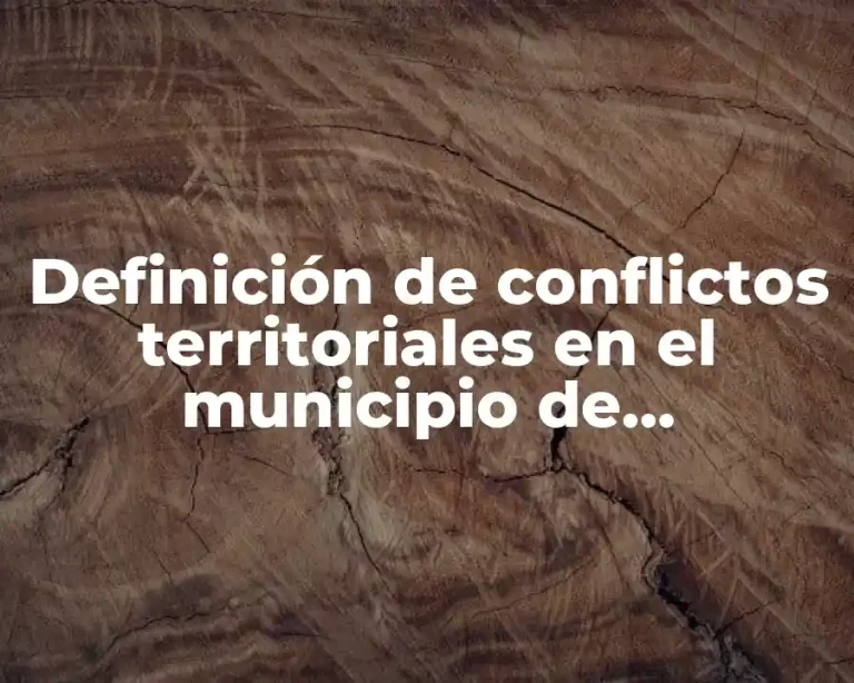 Definición de conflictos territoriales en el municipio de Zinacantepec